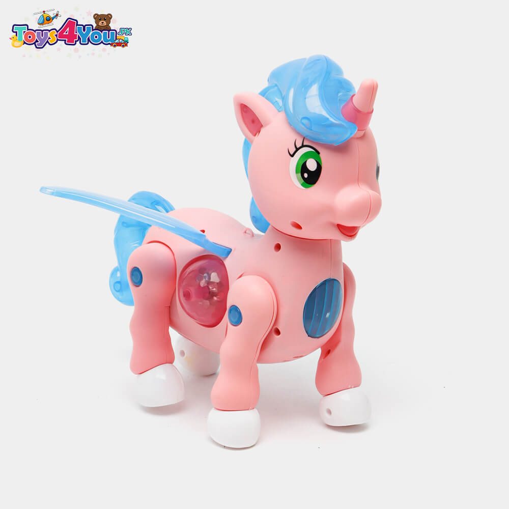 RAINBOW MUSICAL UNICORN WALKING HORSE