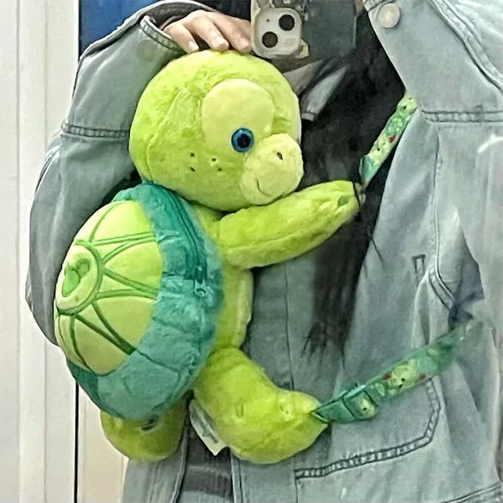 PLUSH LITTLE TURTLE BACKPACK - 30CM