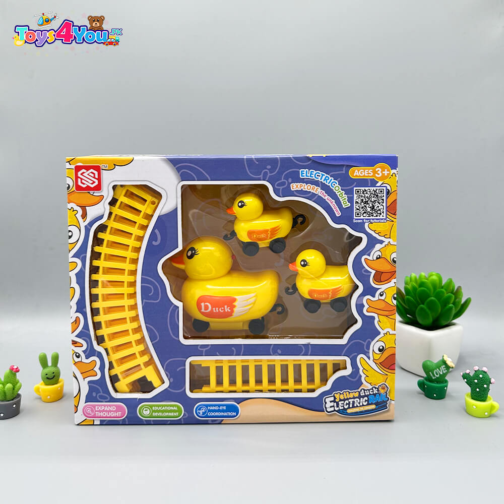 YELLOW DUCK ELECTRIC RAIL TOY FOR KIDS