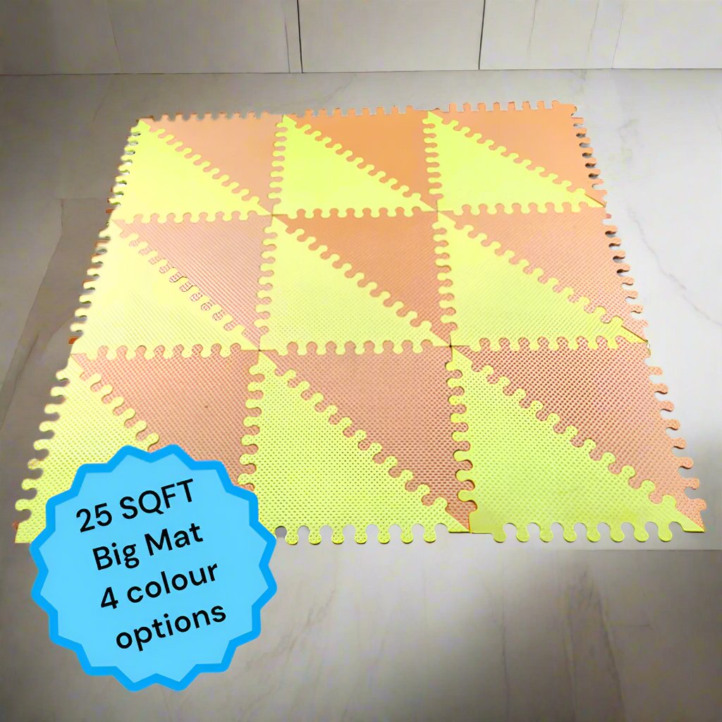 MULTICOLOR DIAGNAL DESIGN FLOOR COVERING PUZZLE MATT