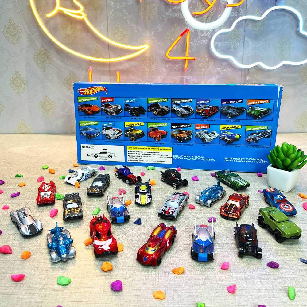 HOTWHELL MINI METAL CAR - 20 PCS