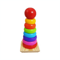 Thumbnail for WOODEN STACKER RAINBOW RING TOWER