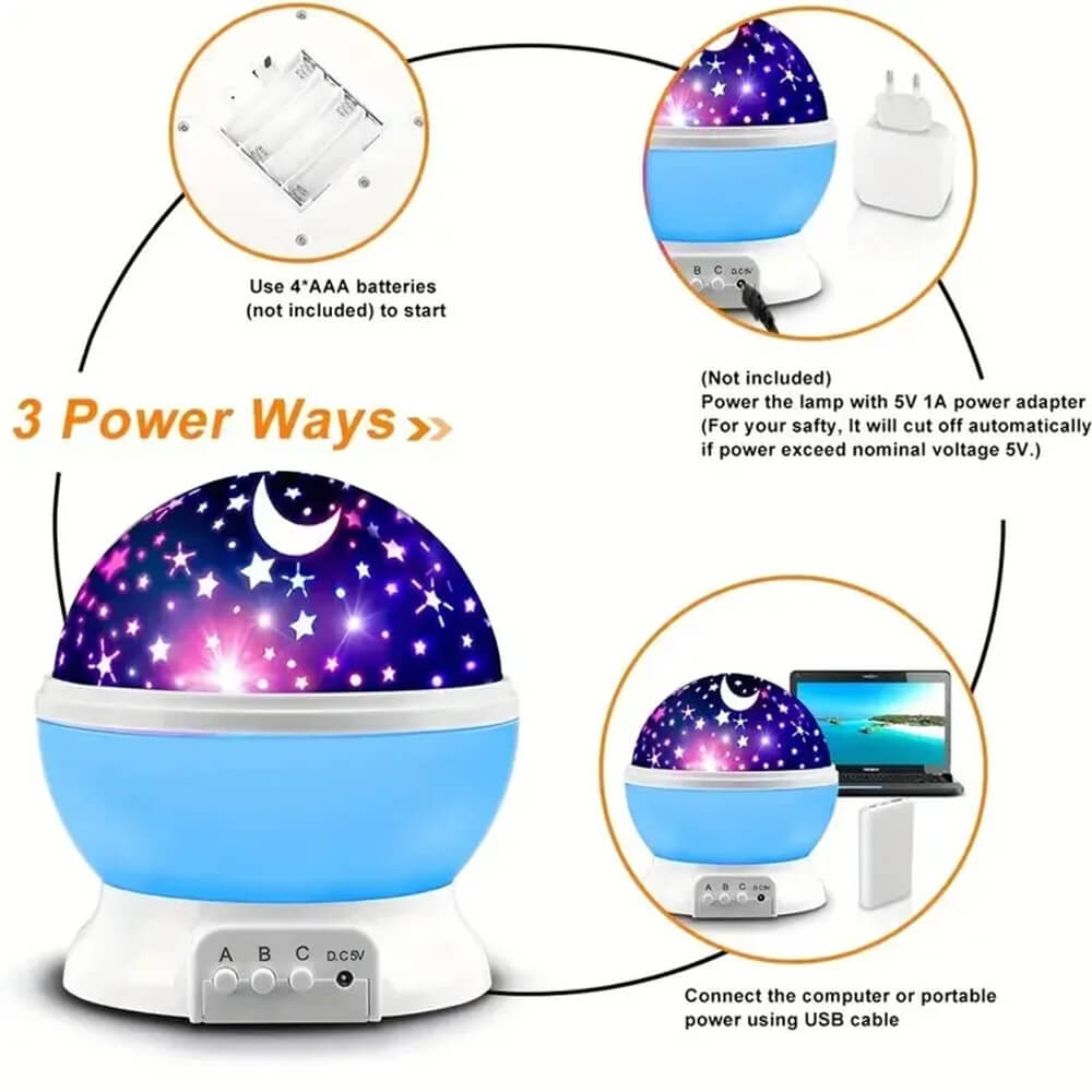 GALAXY PROJECTOR SKY ROTATING LED ROOM LIGHT