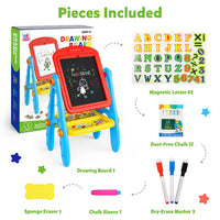 Thumbnail for DOUBLE SIDED CHALKBOARD AND WHITEBOARD WITH PAINTING ACCESSORIES