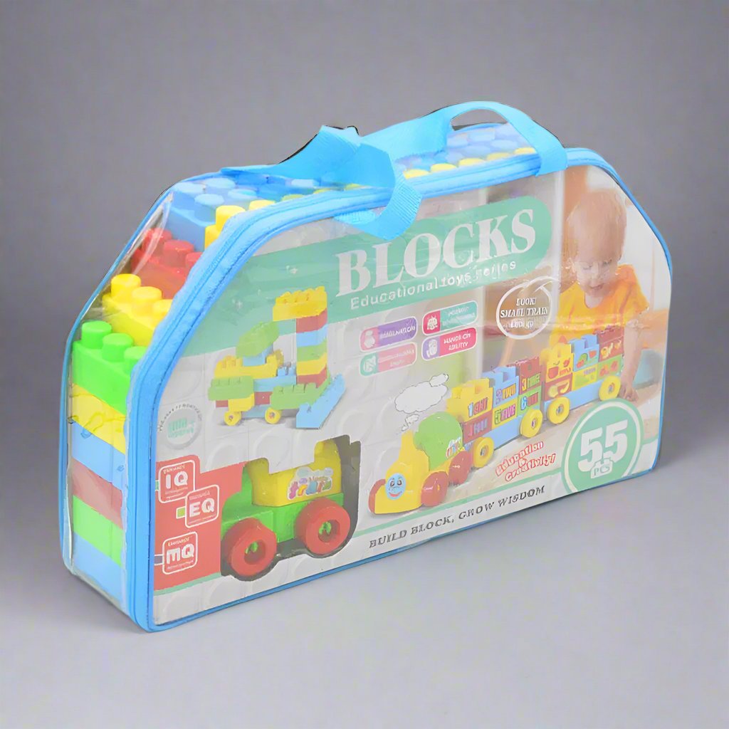 KIDS EDUCATIONAL BUILDING BLOCK - 55 PIECES