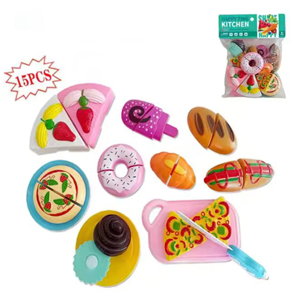 FUN FOOD CUT EGG BREAD COOKIE PIZZA TOY