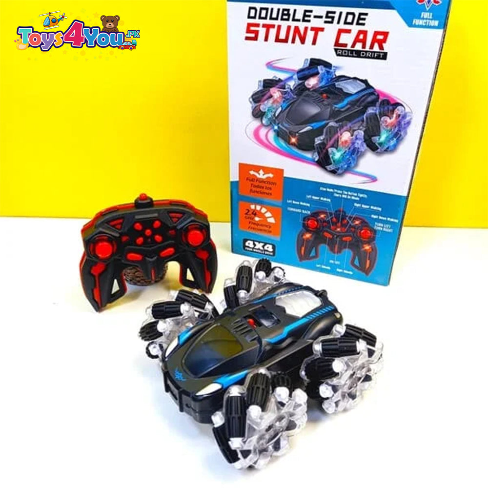 DOUBLE SIDED STUNT REMOTE CONTROL CAR WITH LIGHTS