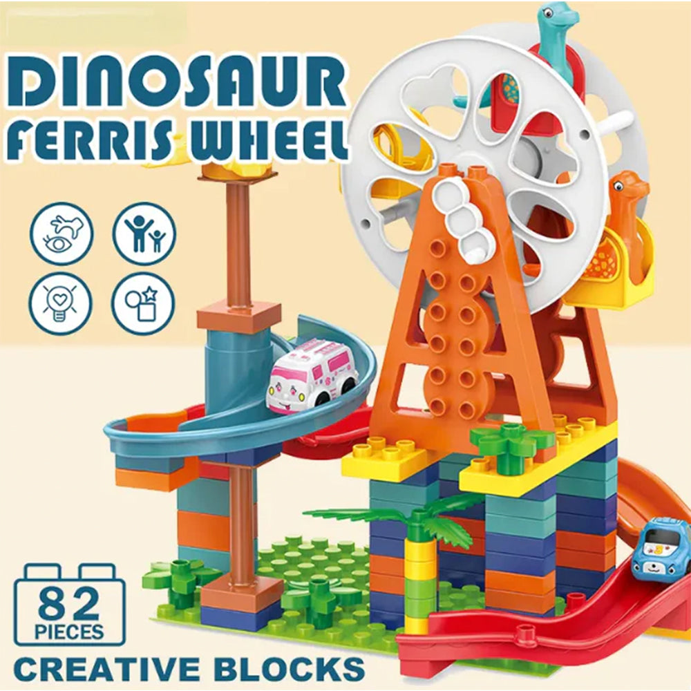 DIY MANUAL DINOSAUR FERRIS WHEEL BUILDING BLOCKS - 82 PCS