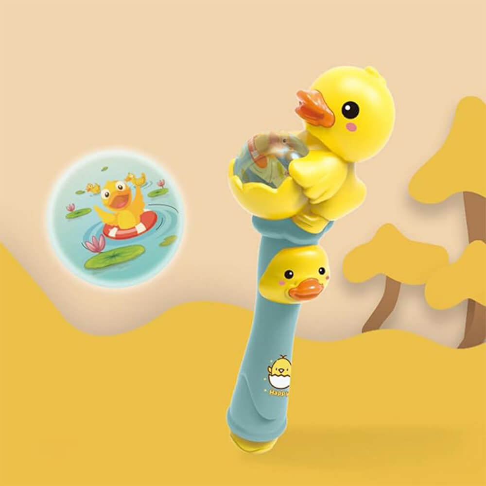 CUTE DUCK PROJECTOR STICK WITH MUSIC TOY