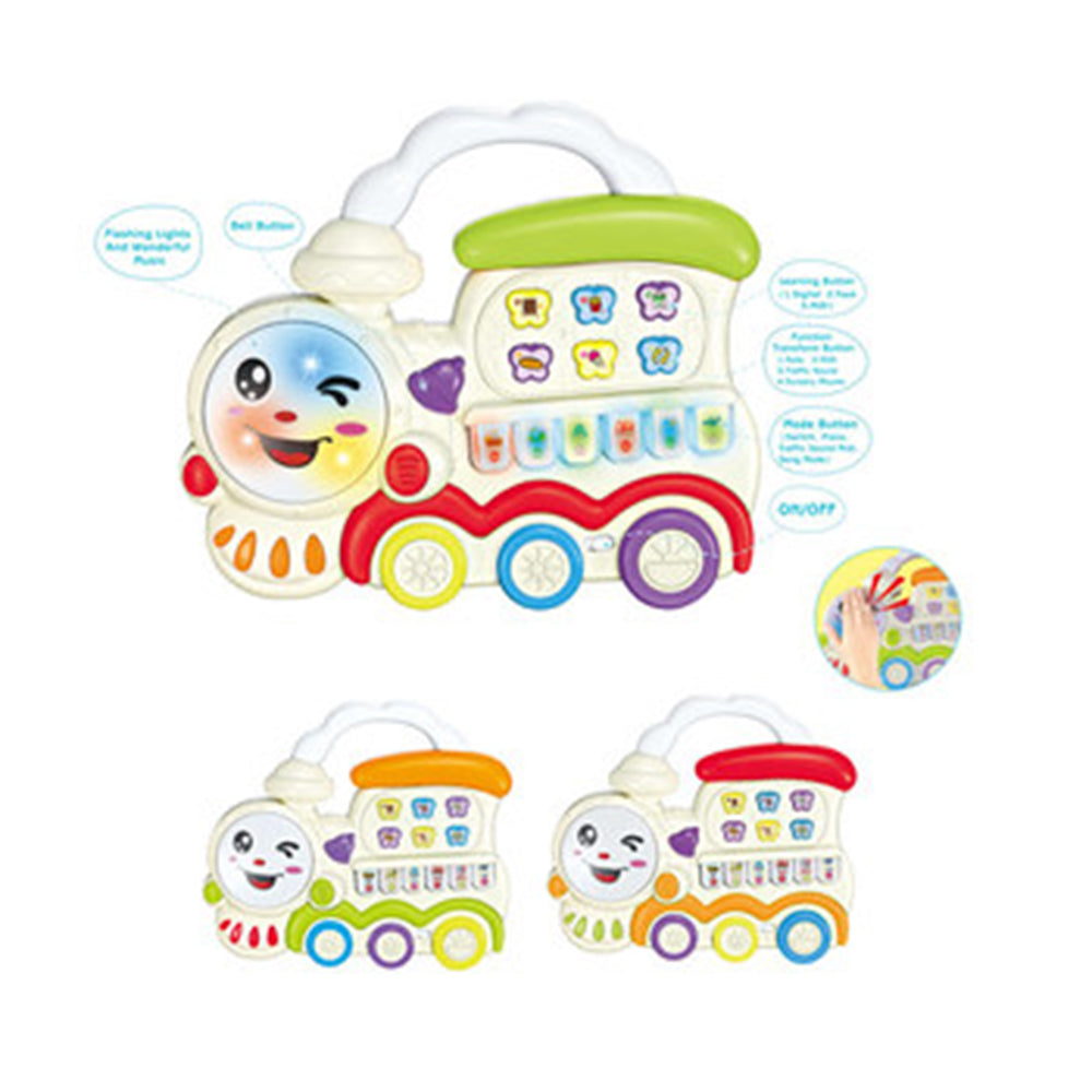 CARTOON TRAIN PIANO BABY MUSICAL TOY