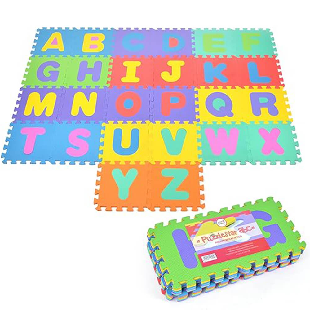 MULTICOLOR ALPHABETS PUZZLE PLAY MAT - 26 PCS