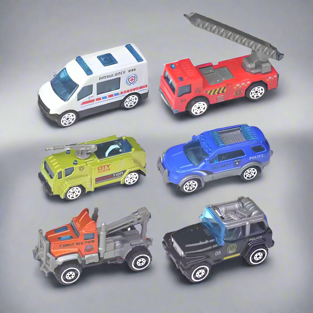 MINI ALLOY TEAM CAR SET - 6 PCS