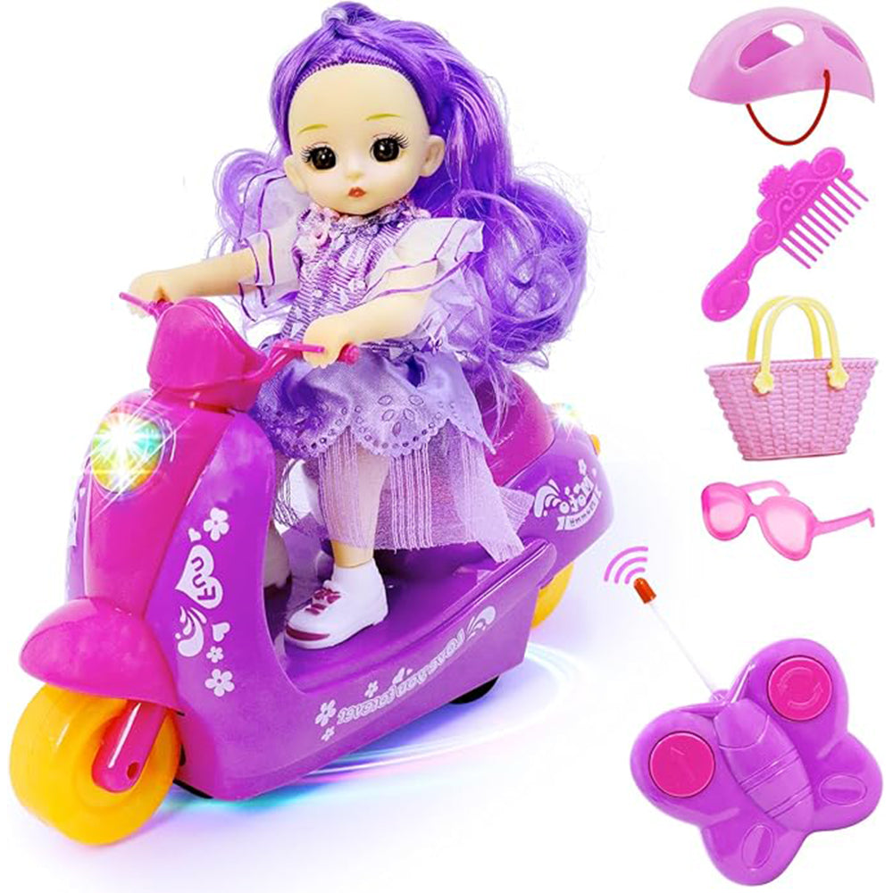 RC GIRLMOTOR WITH LIGHT & SOUND TOY