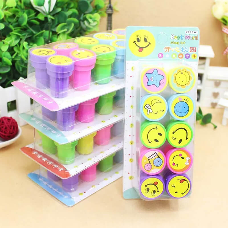 SMILY & EMOJI STAMP FOR KIDS - 10 PCS