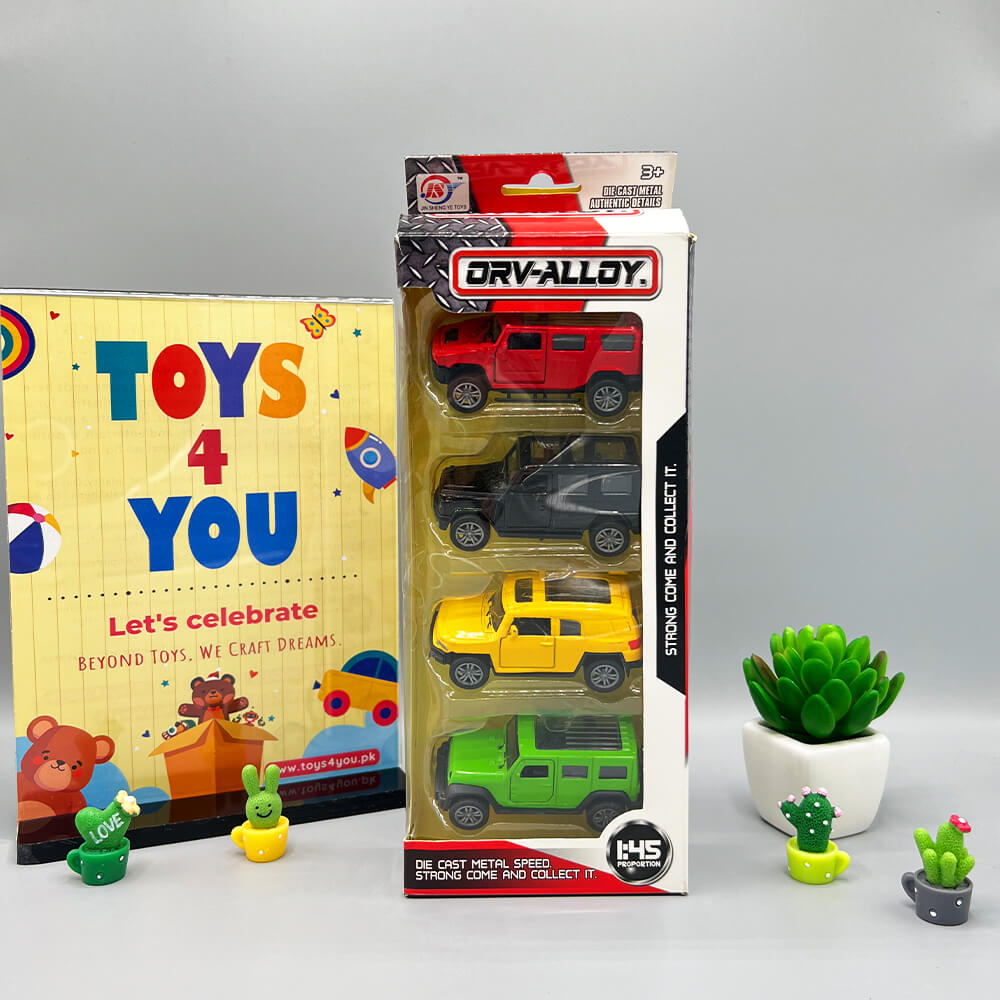 KIDS MINI METAL CAR COLLECTION - 4 PCS