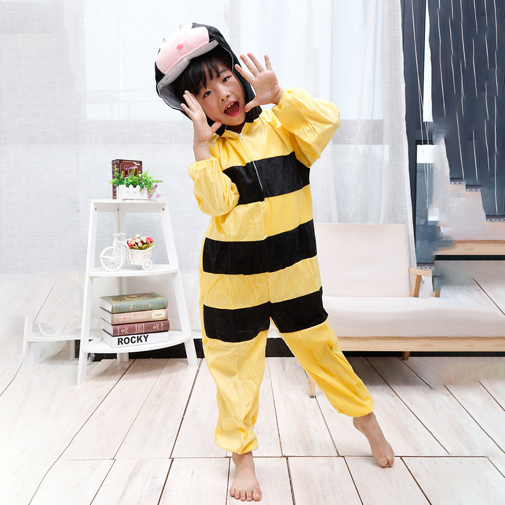 KIDS SMALL BEES COSTUME WITH JUMP SUIT & HEADSET