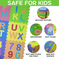 Thumbnail for MULTICOLOR ALPHANUMERIC EDUCATIONALOL JIGSAW PUZZLE MAT 9 TILES 36 CHARACTERS