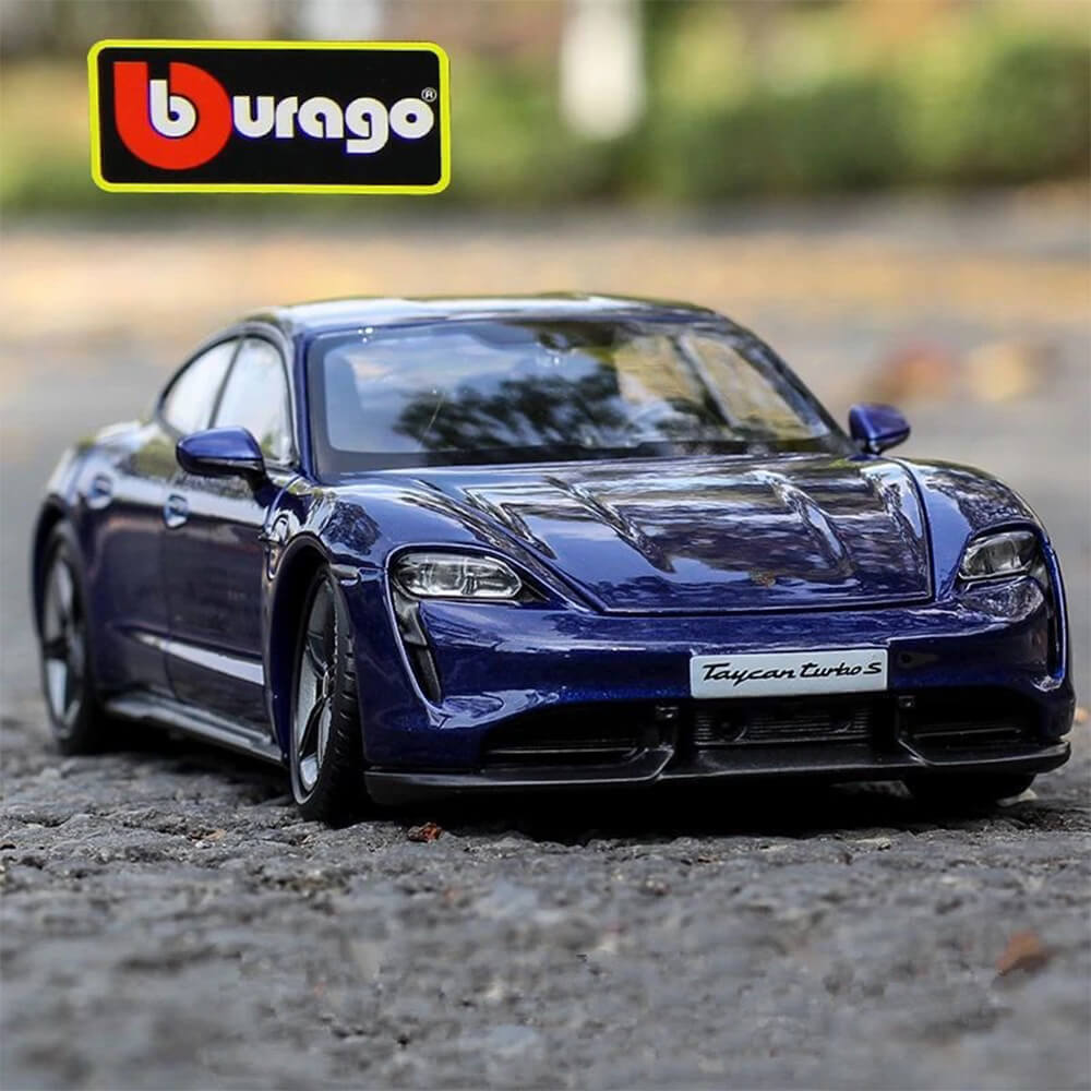 BURAGO 1:24 PORSCHE TAYCAN TURBO S DIECAST MODEL BL