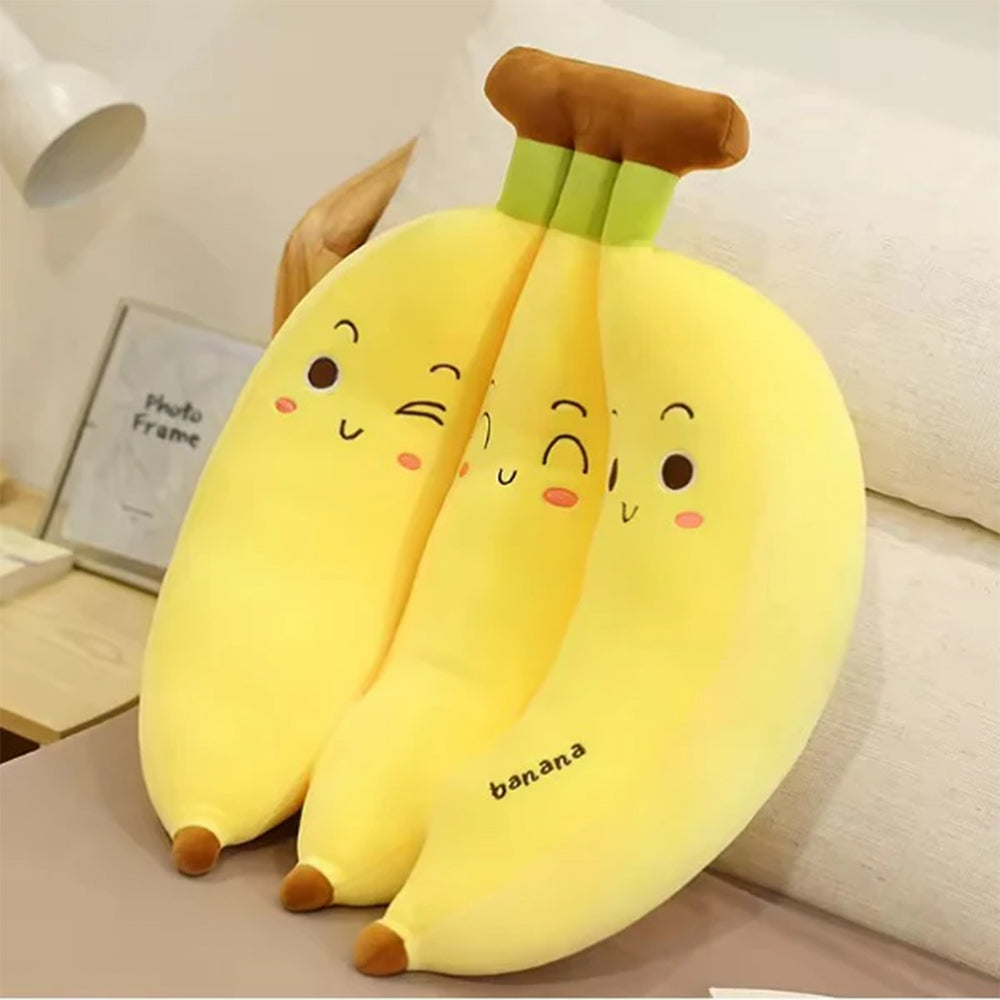 CUTE PLUSH BUNCH OF BANNANA PILLOW - 25CM