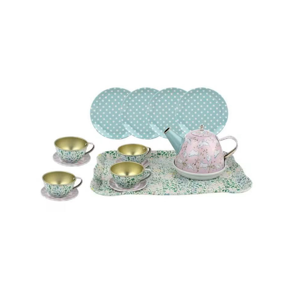 REFINED METAL TEA SET