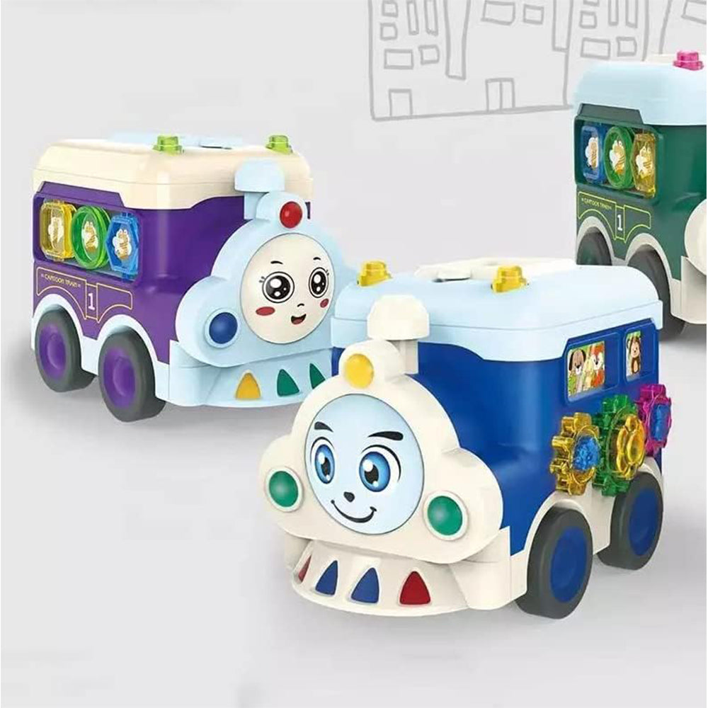 CARTOON TRAIN PIANO BABY  TOY