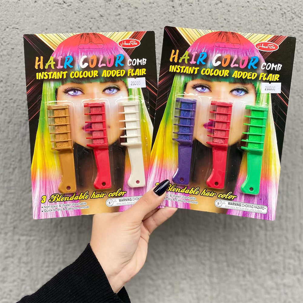 INSTANT BLENDABLE HAIR COLOR COMB - 3 PCS