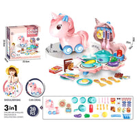 Thumbnail for 3 IN 1 CHILD KITCHEN PLAY SET & BAG - 30 PCS