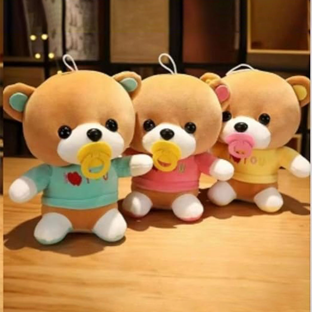 CUTE TEDDY WITH NIPPLE SOFT TOY