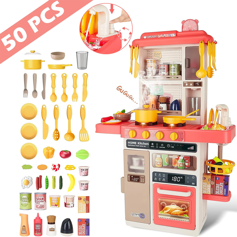 REALISTIC KITCHEN PLAYSET LIGHTS & SOUNDS WITH LOTS OF KITCHEN ACCESSORIES
