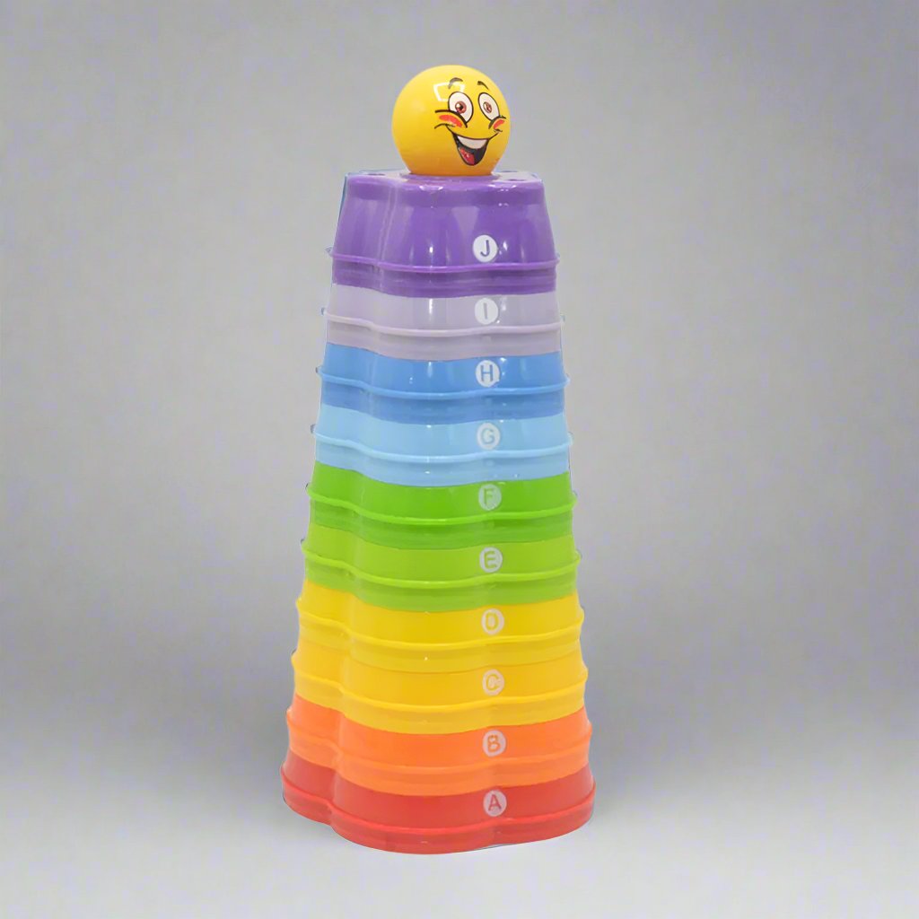 BABY MULTI COLOURED RAINBOW STACKER TOY