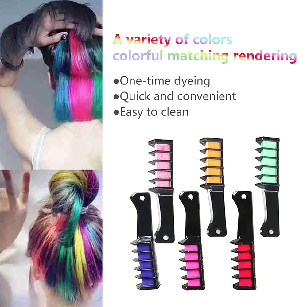 INSTANT BLENDABLE HAIR COLOR COMB - 6 PCS