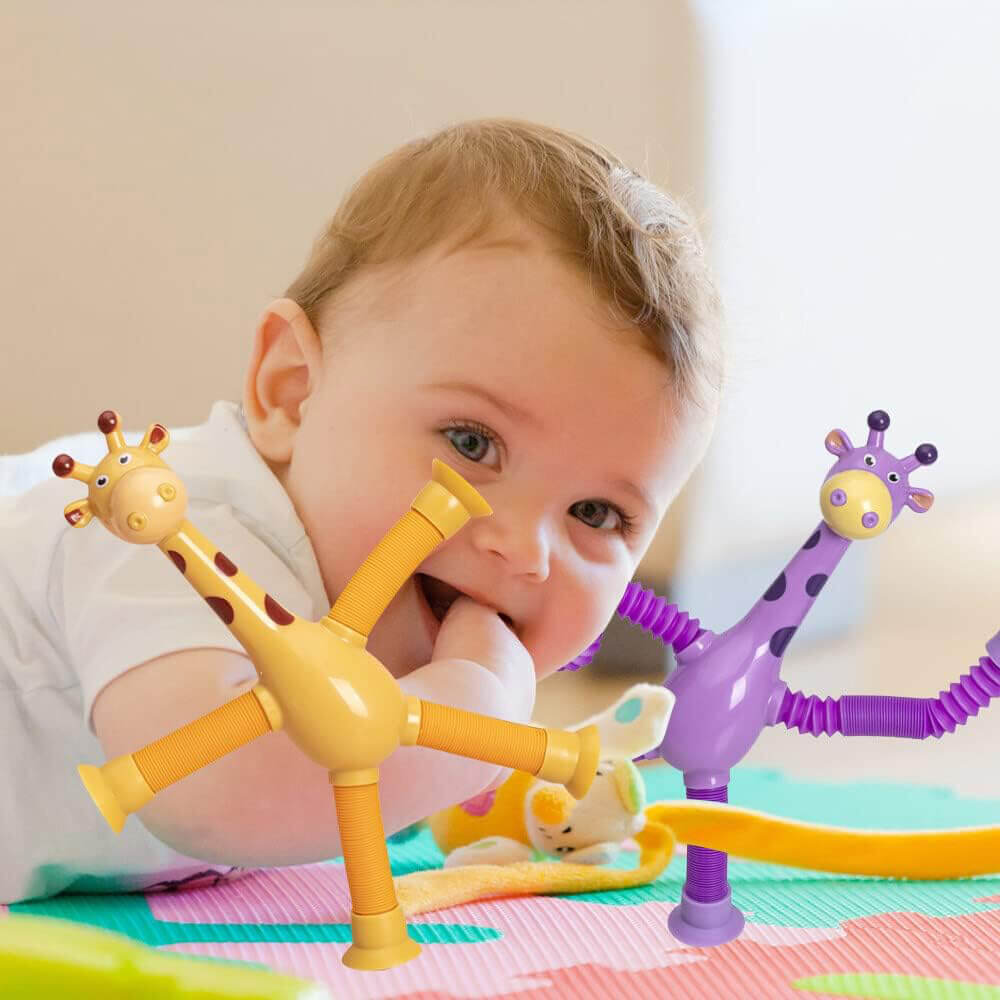 TELESCOPIC SUCTION CUP GIRAFFE TOY