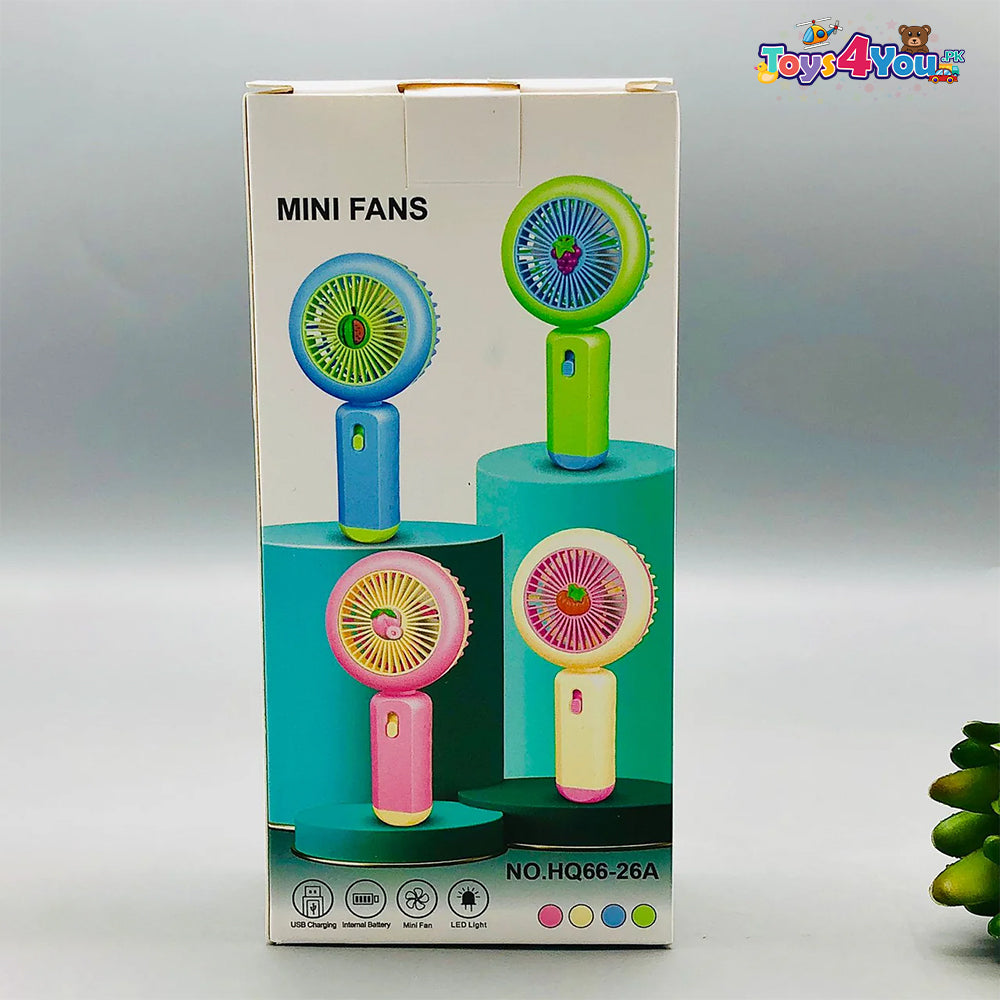 RECHARGEABLE MINI HANDHELD LED LIGHTING FAN