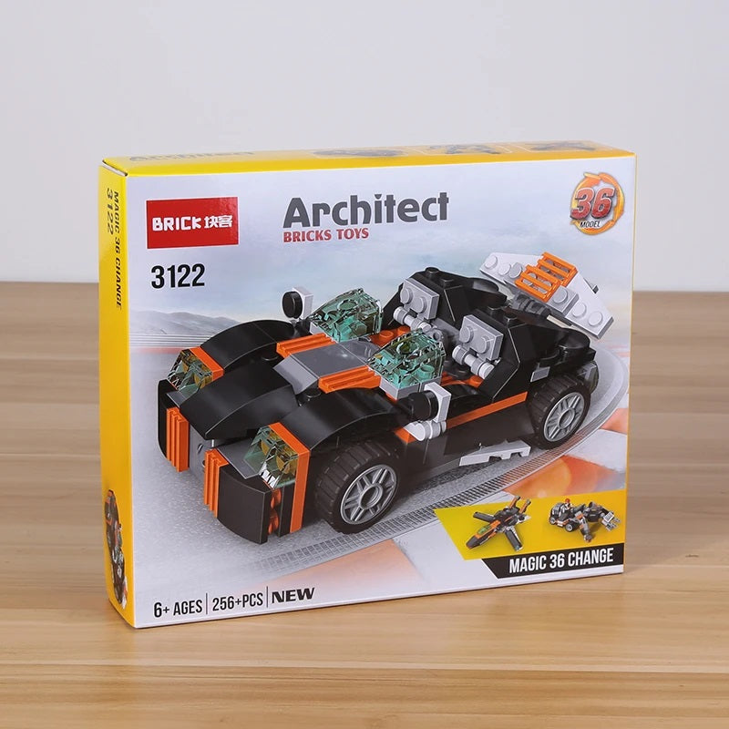 256 PC ARCHITECT ROCKET CAR BRICK SET