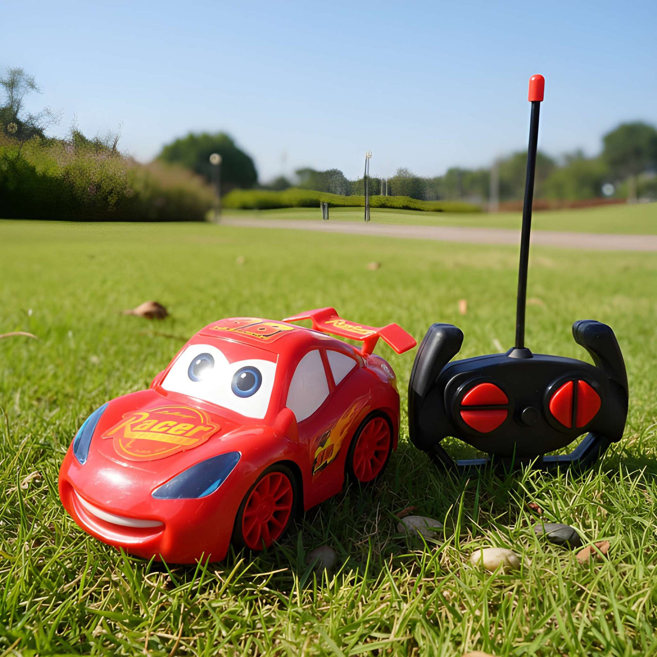 CARTOON REMOTE CONTROL CAR - LIGHTNING RACER RC CAR FOR KIDS