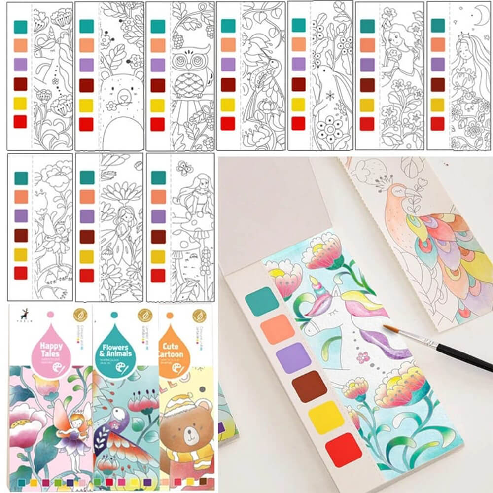 BRUSH & SPLASH WATERCOLOR DOODLE COLORING BOOKS