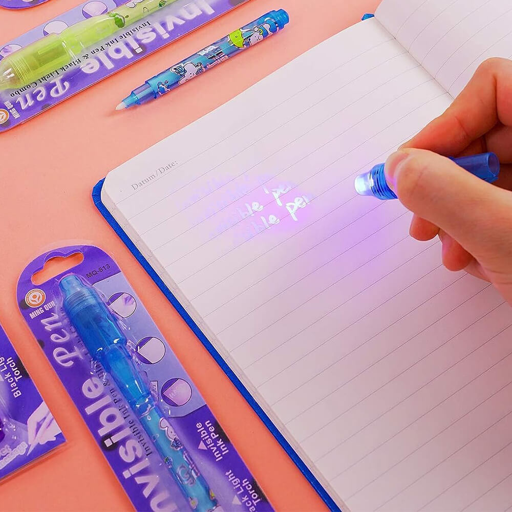 PACK OF 2 - INVISIBLE MAGIC PEN WITH UV-LIGHT