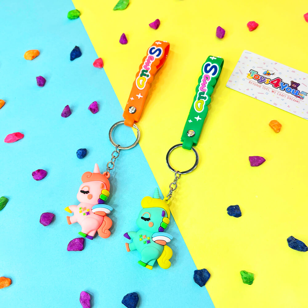 PREMIUM UNICORN RUBBER KEYCHAIN