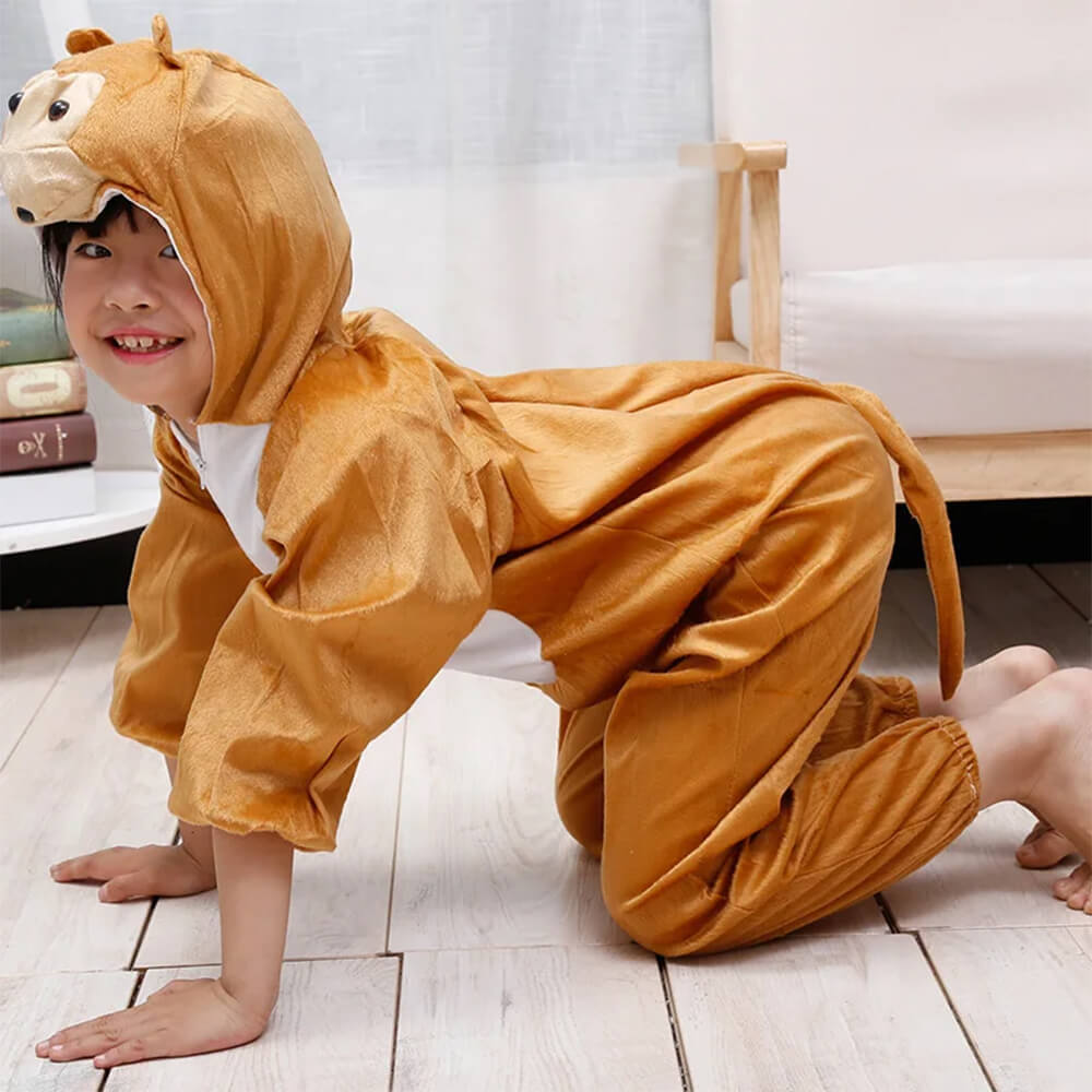 KIDS MONKEY COSTUME WITH JUMP SUIT AND HEADSET