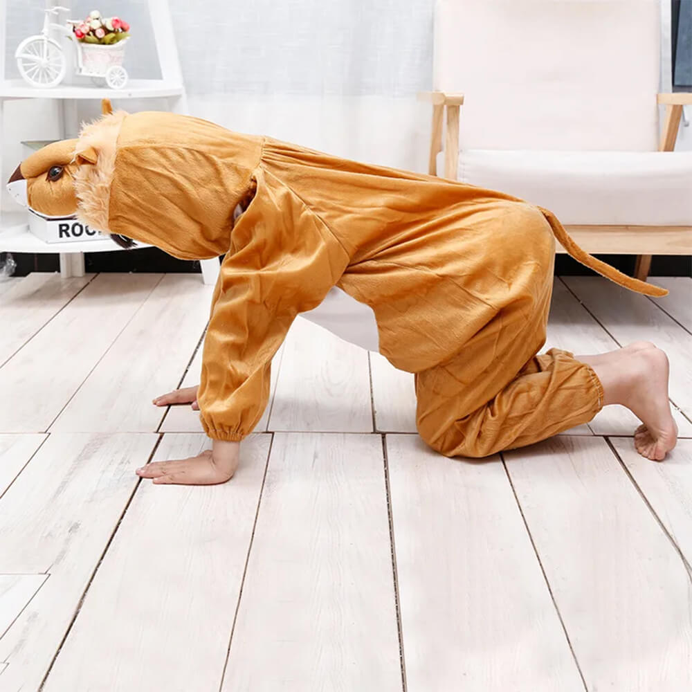 KIDS LION COSTUME WITH JUMP SUIT AND HEADSET