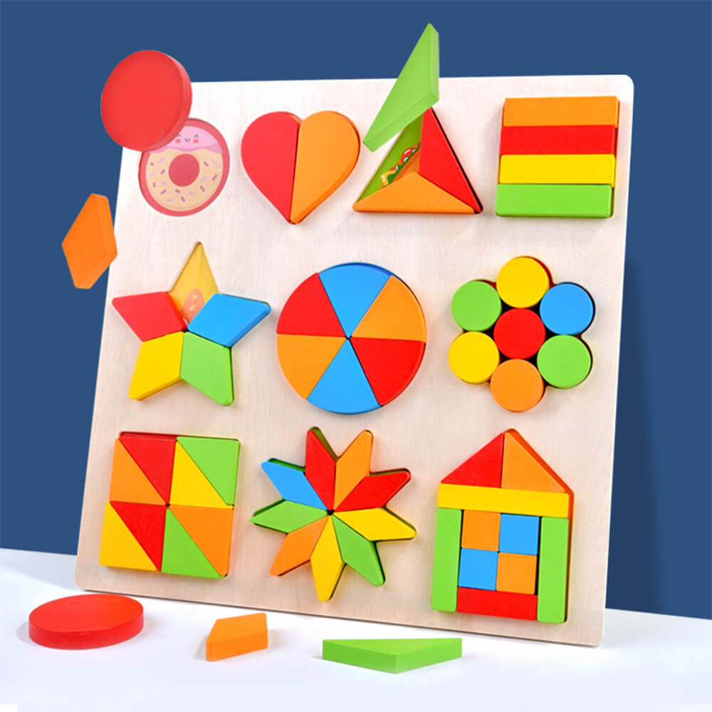 3D WOODEN GEOMETRY PUZZLES GAMES