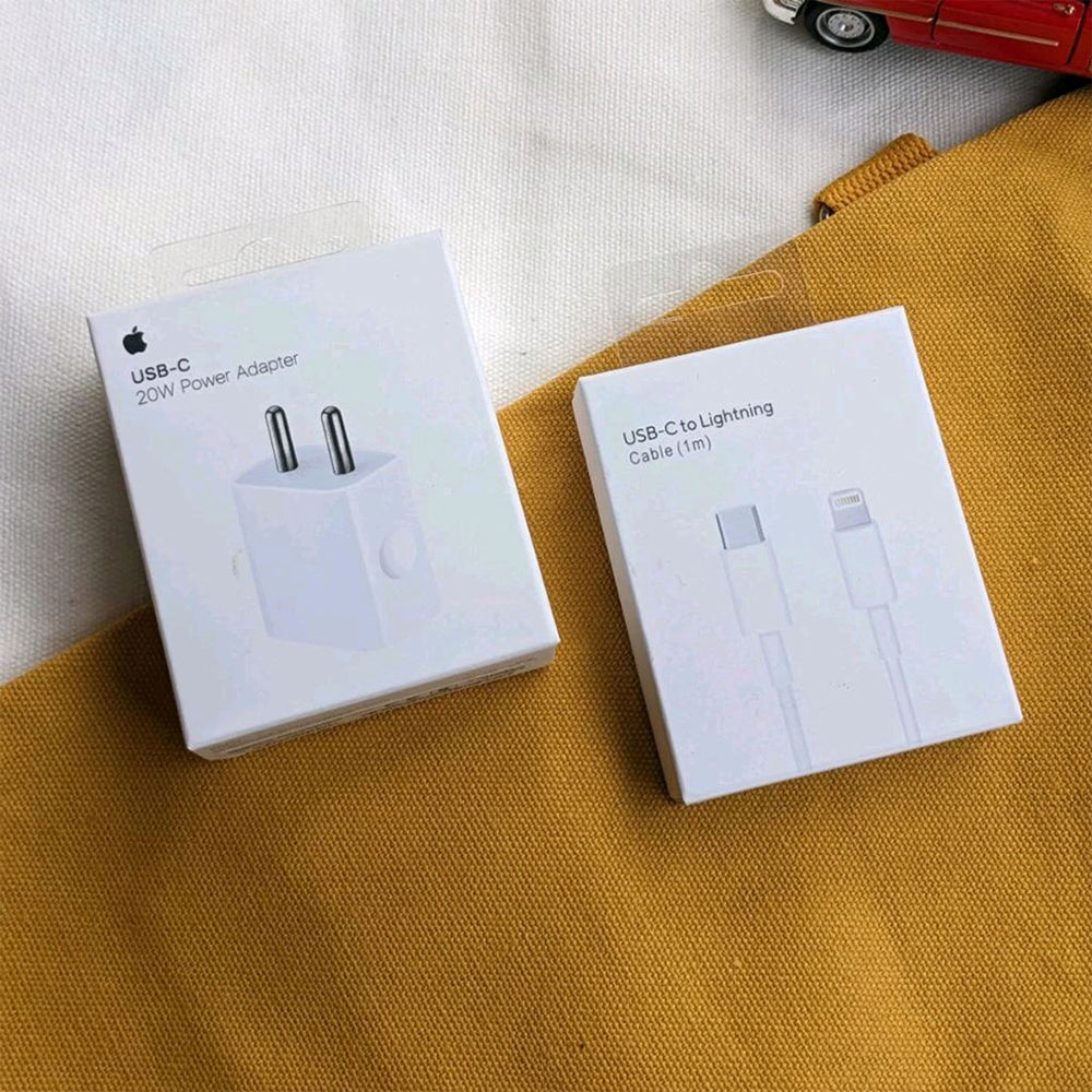 IPHONE CHARGING COMBO SET, IPHONE USB C 20W POWER ADAPTER, IPHONE USB C TO LIGHTNING