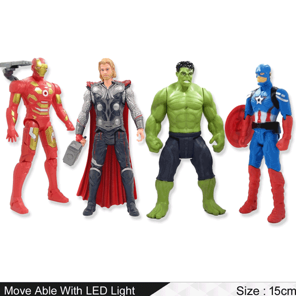 MARVEL AVENGERS SUPERHERO ACTION FIGURE - 4 PCS