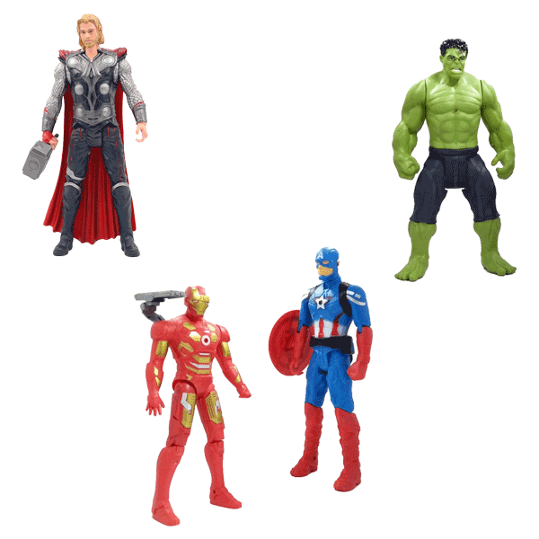 MARVEL AVENGERS SUPERHERO ACTION FIGURE - 4 PCS