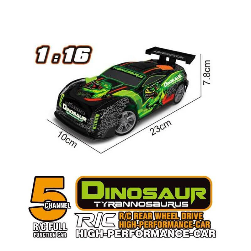 RC DINOSAUR THEME RACING CAR WITH LIGHTS