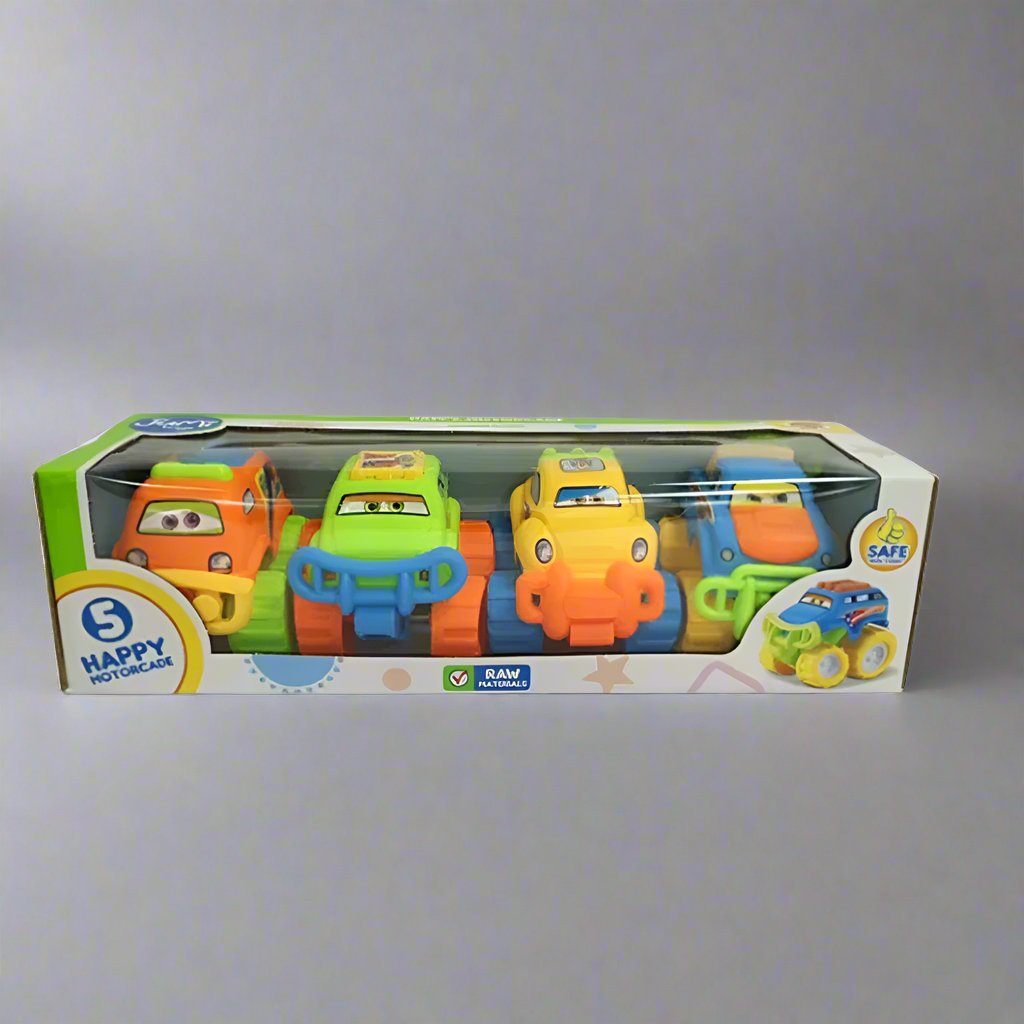 HAPPY MOTORCADE FUNNY MONSTER TRUCK - 4 PCS