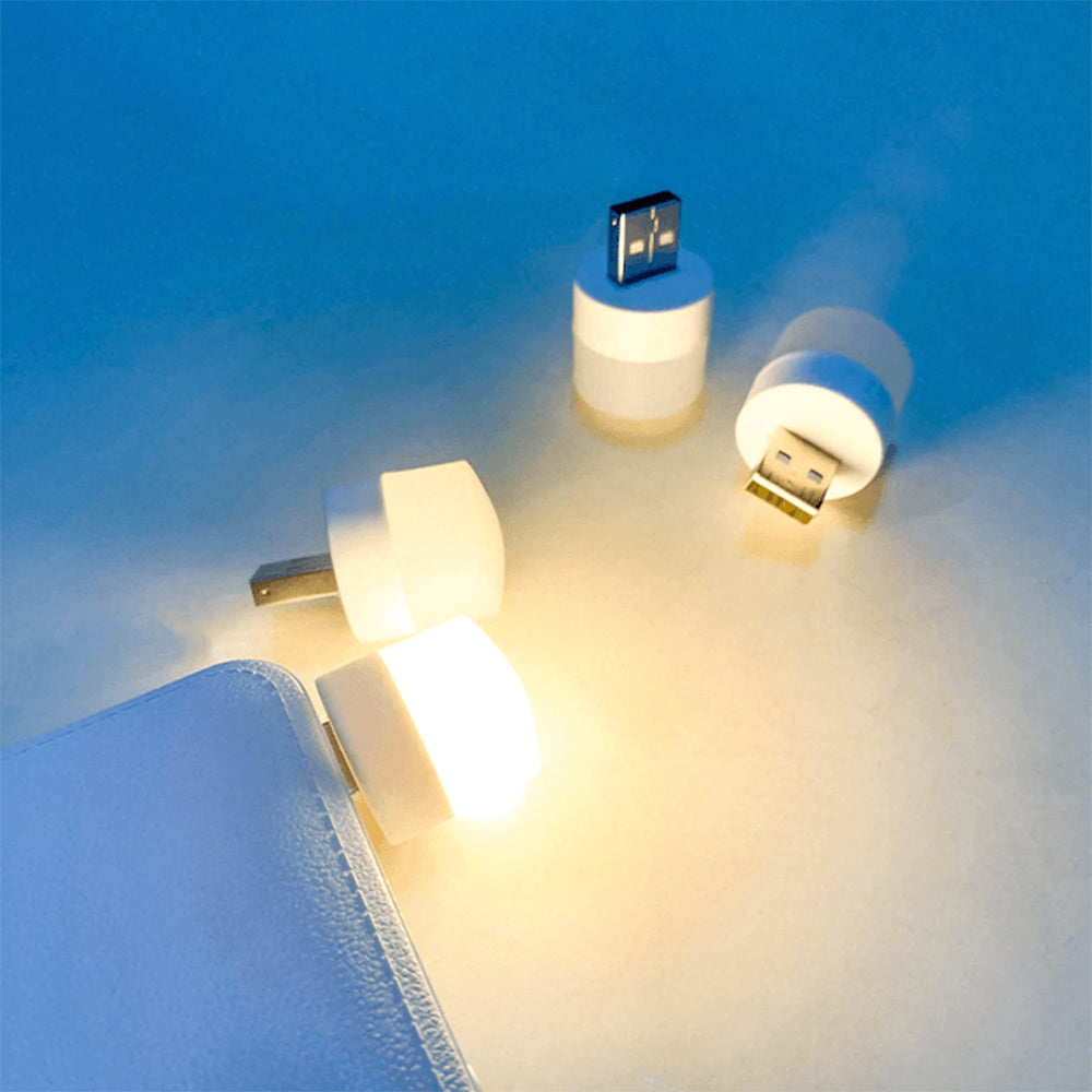 PACK OF 5 PORTABLE MINI USB NIGHT LIGHT