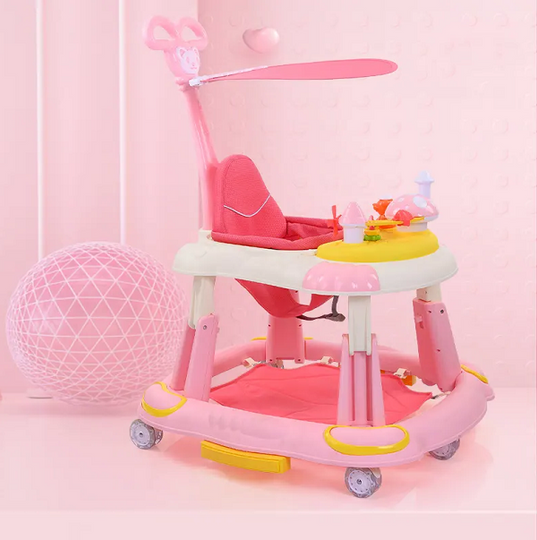 NEW DESIGN 3 IN 1 MULTIFUNCTIONAL FIBER BABY WALKER WITH ROOF AND SWIN Toys4you.pk