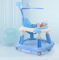 NEW DESIGN 3 IN 1 MULTIFUNCTIONAL FIBER BABY WALKER WITH ROOF AND SWIN Toys4you.pk