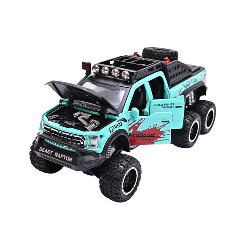 FORD BEAST RAPTOR F150 6X6 WITH SMOKE ALLOY DIECAST MODEL